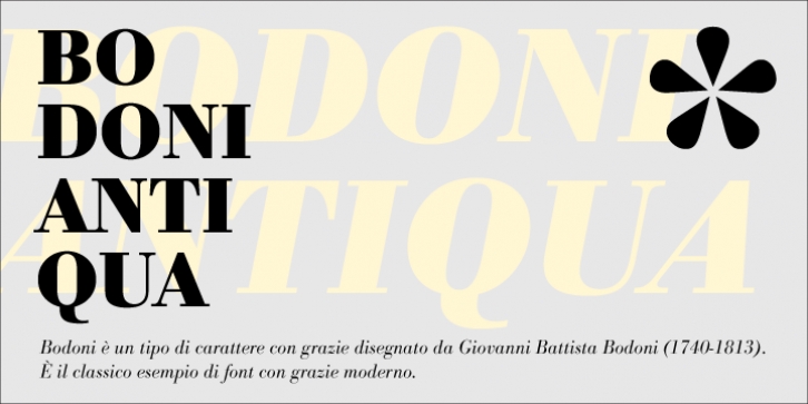 Bodoni Antiqua font preview