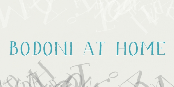 Bodoni At Home font preview