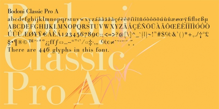 Bodoni Classic Pro font preview