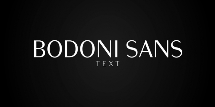 Bodoni Sans Text font preview