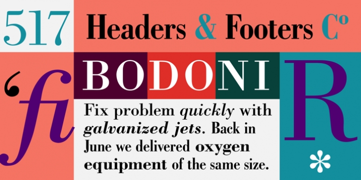 Bodoni font preview