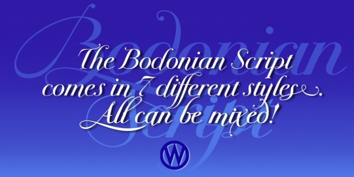 Bodonian Script font preview
