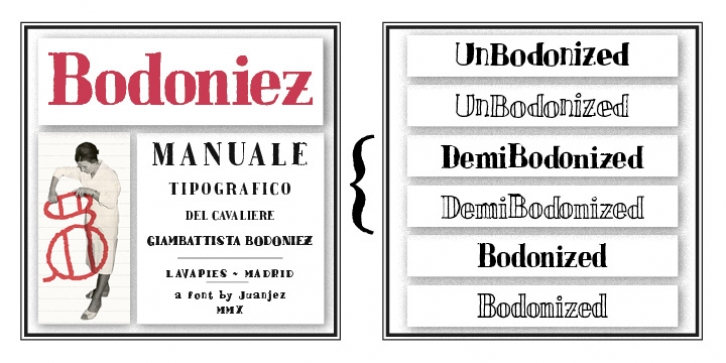 Bodoniez font preview