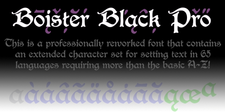 Boister Black Pro font preview