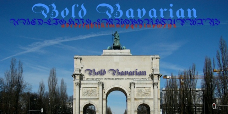 Bold Bavarian font preview