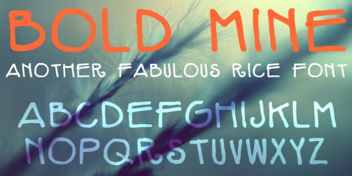 Bold Mine font preview