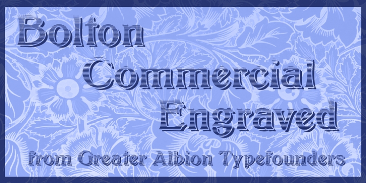 Bolton Commercial font preview