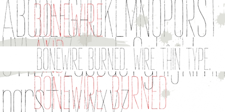 Bonewire font preview