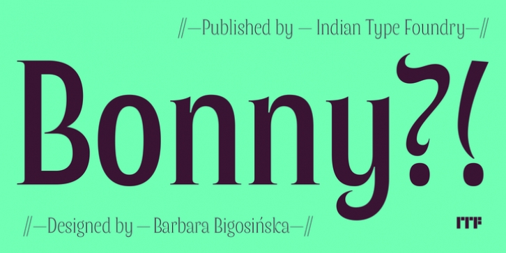 Bonny font preview