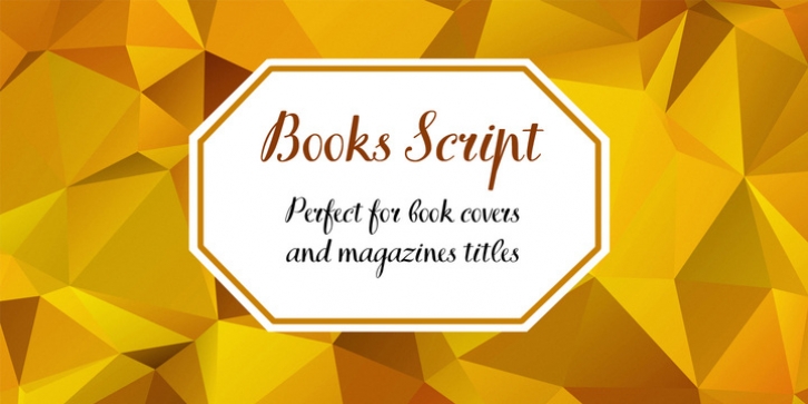 Books Script font preview