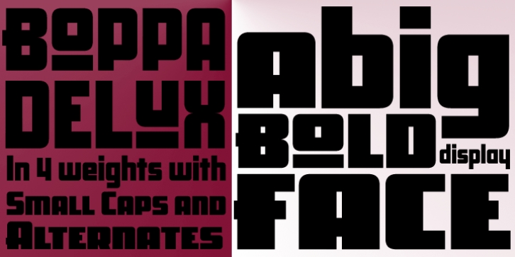 Boppa Delux font preview