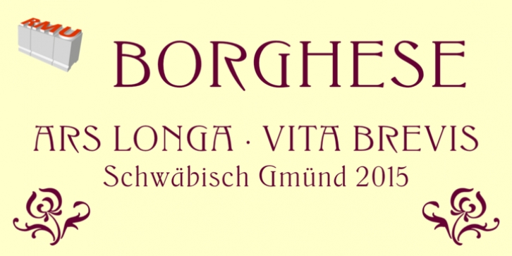 Borghese font preview