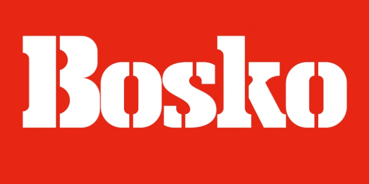 Bosko font preview