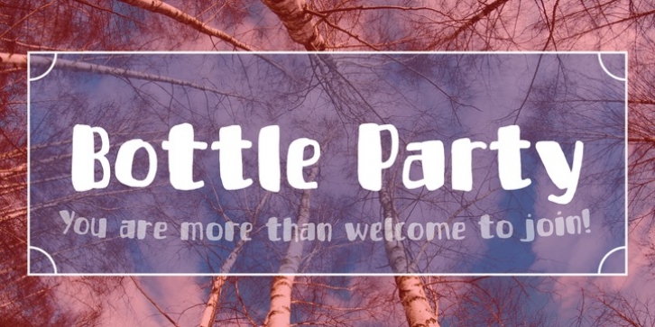 Bottle Party font preview