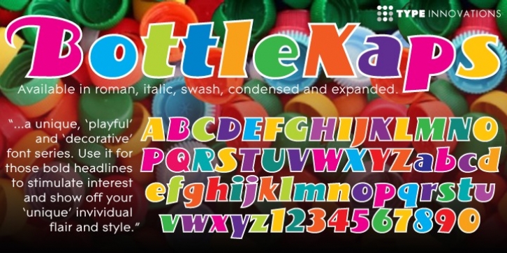 BottleKaps font preview