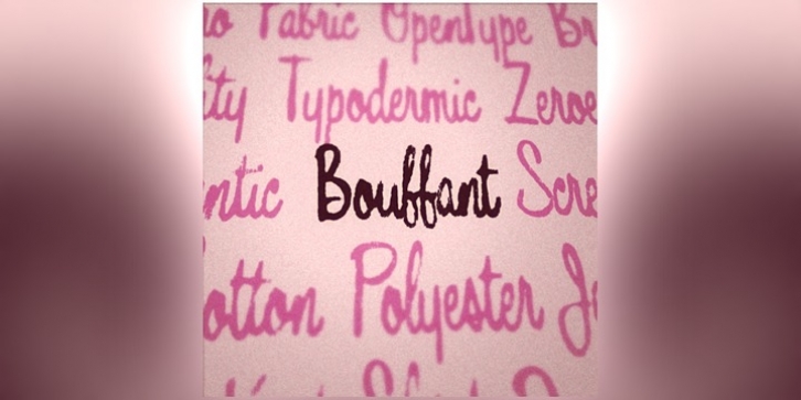 Bouffant font preview
