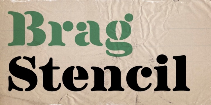 Brag Stencil font preview