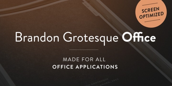 Brandon Grotesque Office font preview