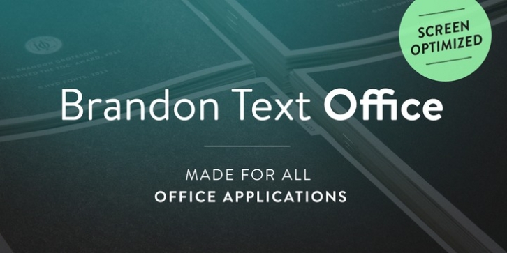 Brandon Text Office font preview