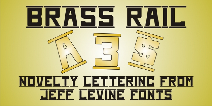 Brass Rail JNL font preview