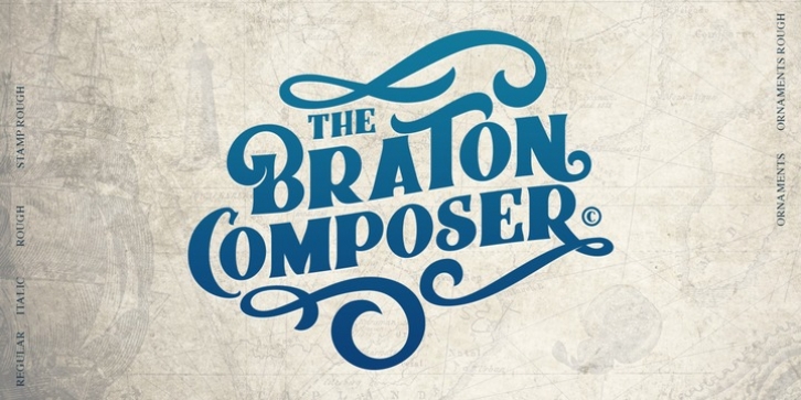 Braton Composer font preview
