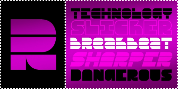 Breakbeat BTN font preview