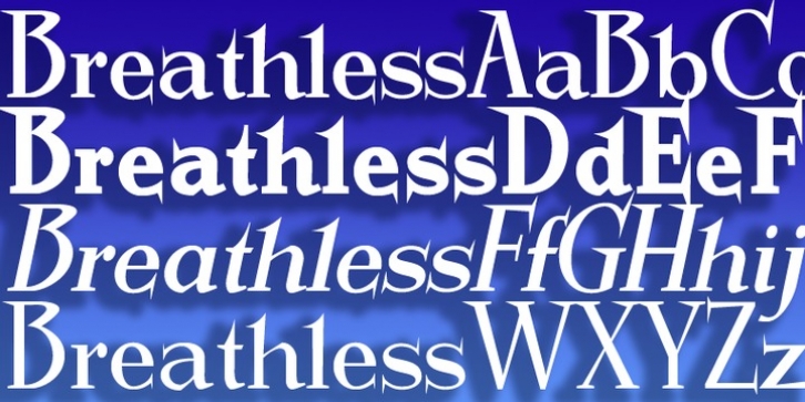 Breathless font preview