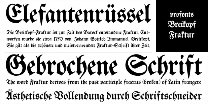 Breitkopf Fraktur font preview