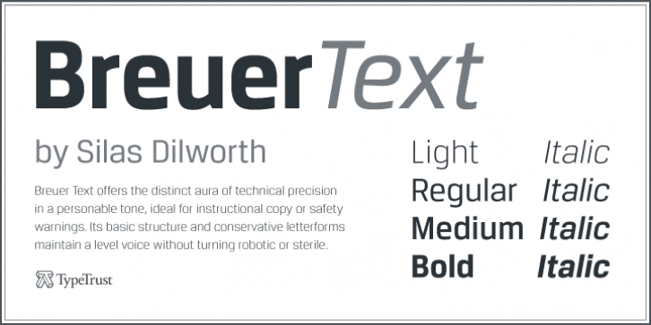 Breuer Text font preview