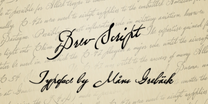 Brev Script font preview