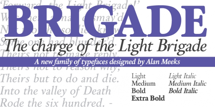 Brigade font preview