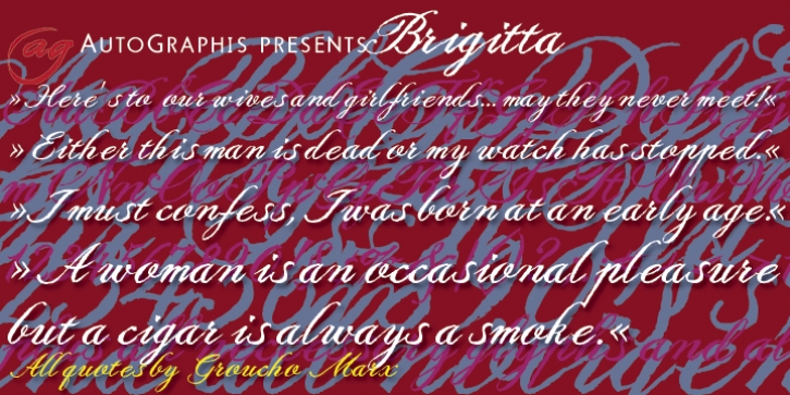 Brigitta font preview