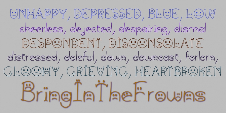 BringInTheFrowns font preview