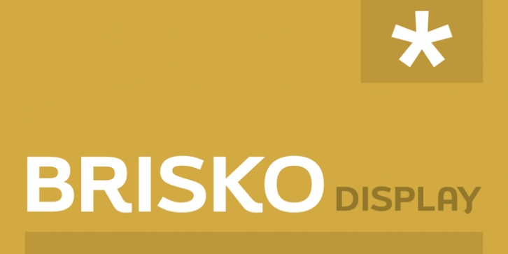 Brisko Display font preview