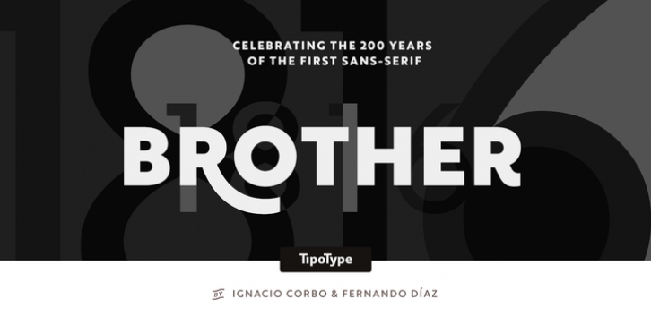 Brother 1816 font preview