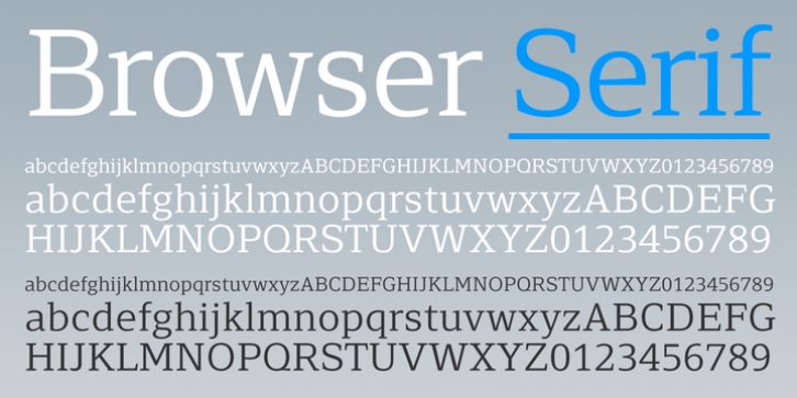 Browser Serif font preview