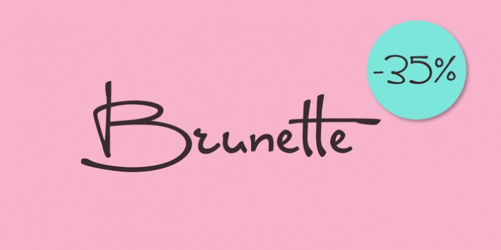 Brunette font preview