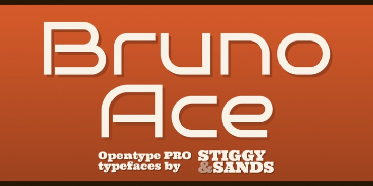 Bruno Ace Pro font preview