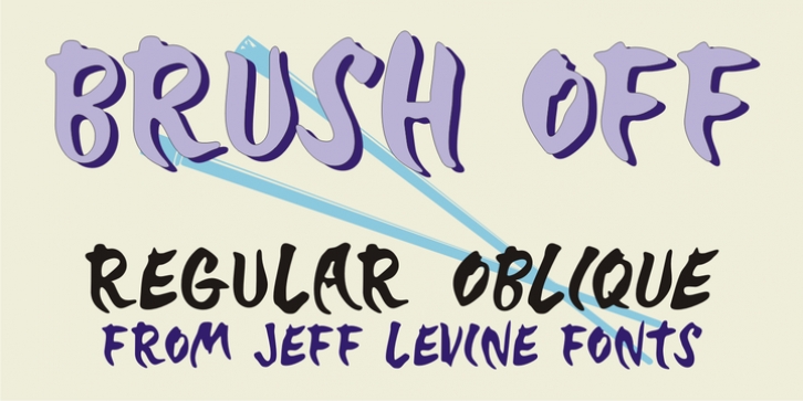 Brush Off JNL font preview