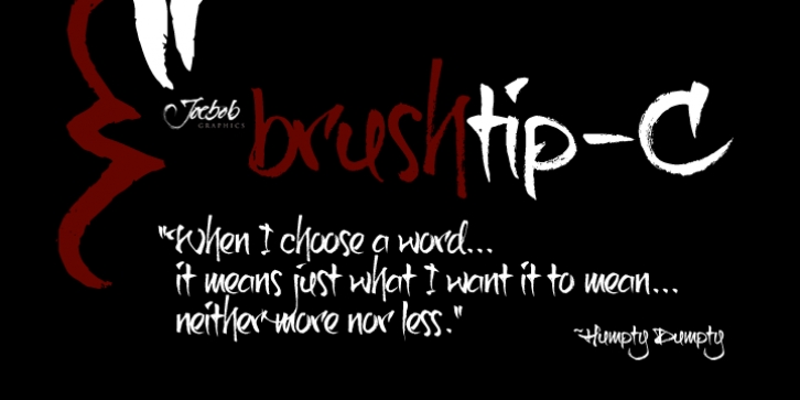 Brushtip-C font preview