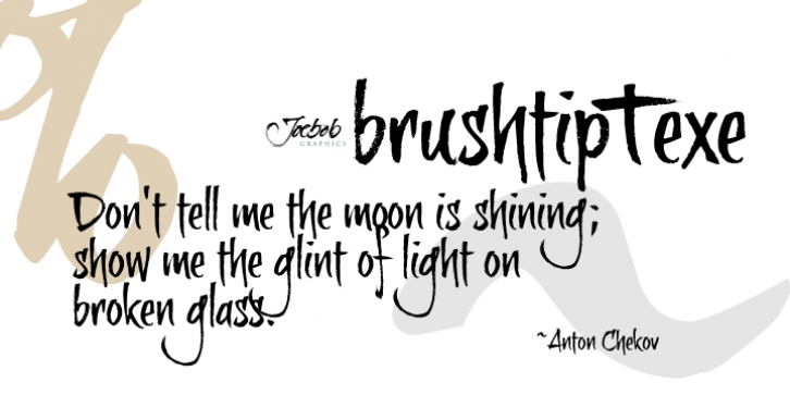 BrushtipTexe font preview