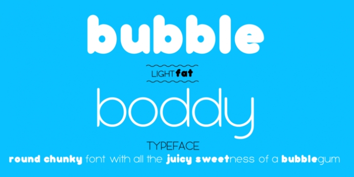 Bubbleboddy font preview