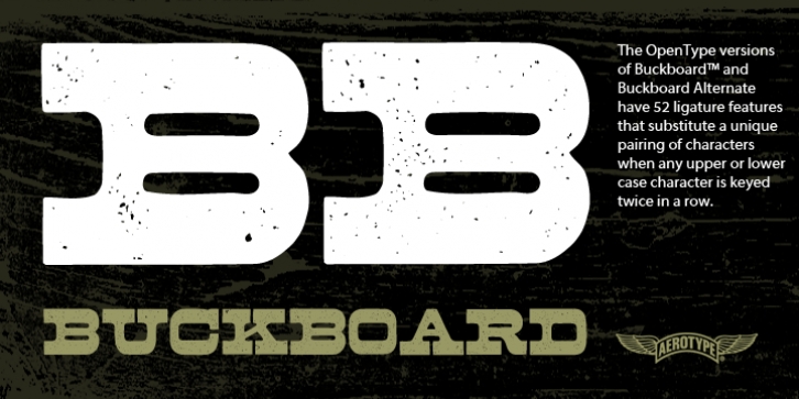 Buckboard font preview