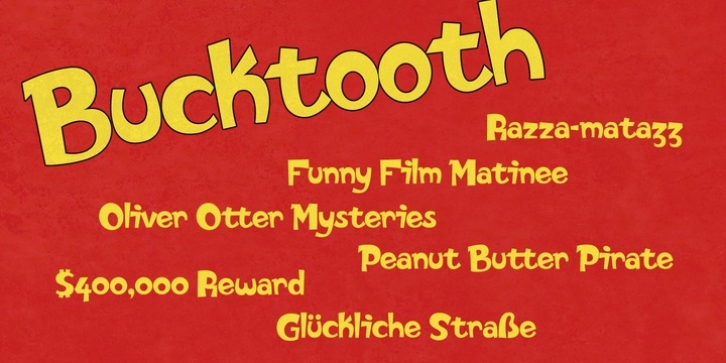 Bucktooth font preview