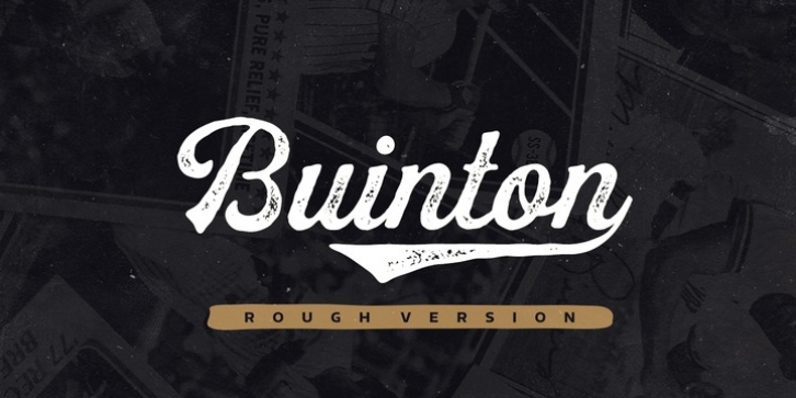 Buinton Rough font preview