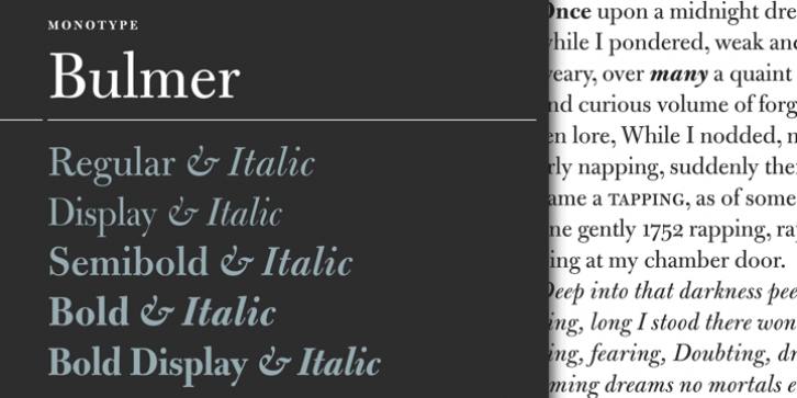 Bulmer font preview