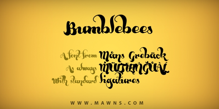 Bumblebees font preview