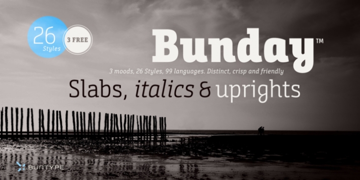 Bunday Slab font preview
