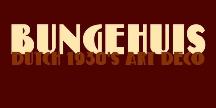 Bungehuis font preview