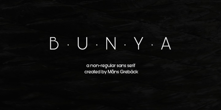 Bunya font preview